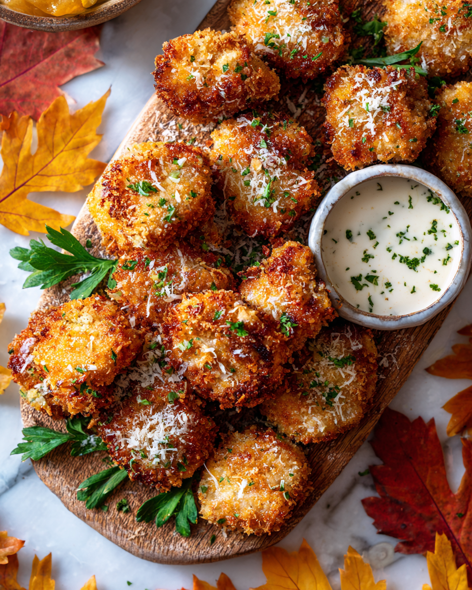 Crispy Garlic Parmesan Chicken Bites ready in 30 minutes, perfect for gatherings or casual dinners.