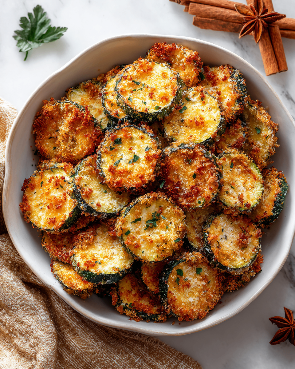 Crispy Zucchini Chips for Holiday Snacking Crispy zucchini chips baked for a healthier holiday snack, perfect alternative to chips and packed with flavor.