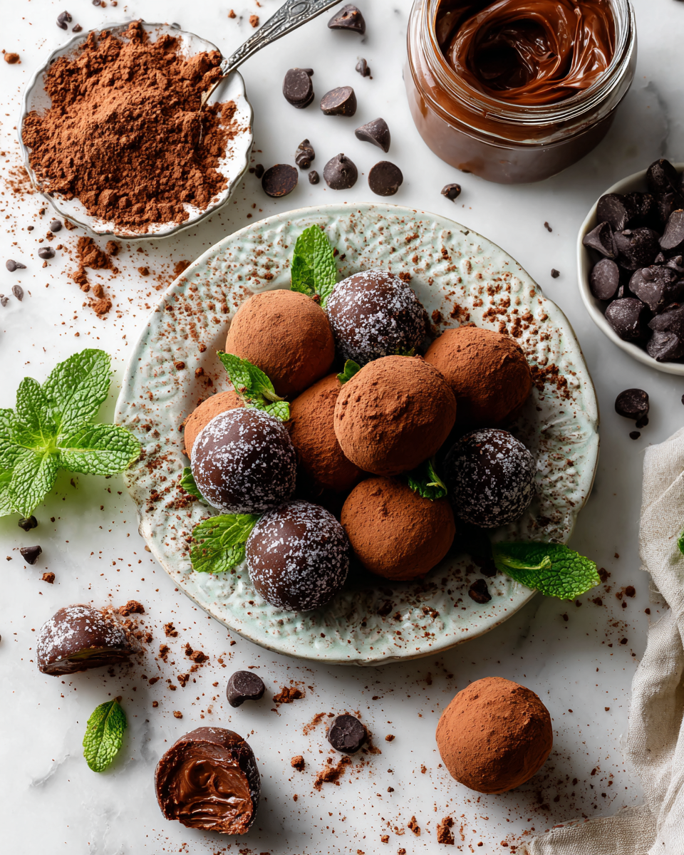 Indulge in creamy Nutella truffles, a no-bake holiday treat, perfect for gifting and festive gatherings. Easy to make and delightful!