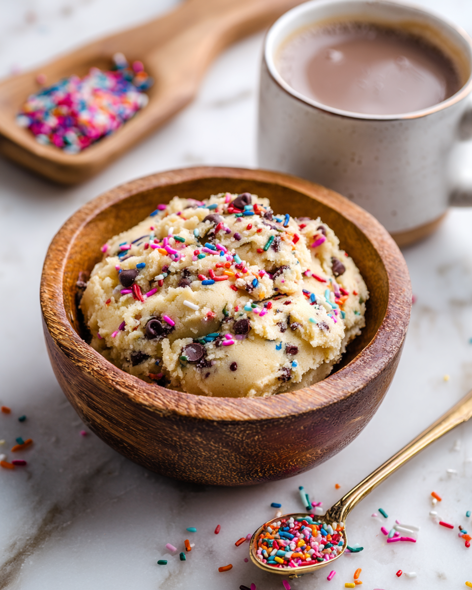 Delicious Edible Cookie Dough for Everyone Edible cookie dough recipe, safe to eat raw, no baking required, perfect for holidays and gifting.