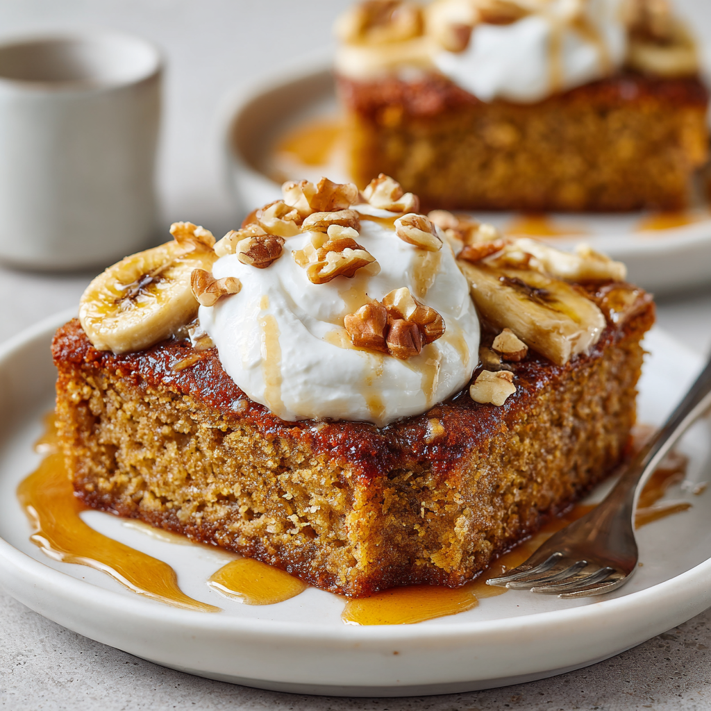 Delicious Flourless Banana Cake Recipe Flourless Banana Cake made with ripe bananas and almond butter, a moist dessert perfect for holidays and gatherings, gluten-free and delicious.