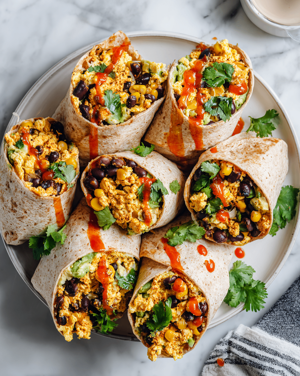Healthy breakfast burritos packed with eggs, beans, and avocado. Perfect for quick meals and meal prep.