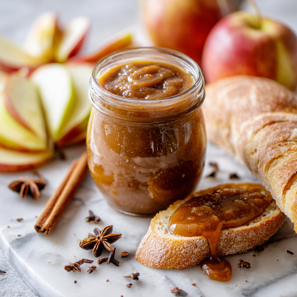 Delicious Homemade Apple Butter Recipe Homemade apple butter recipe made with spiced apples, perfect for spreading on toast and flavorful autumn desserts.