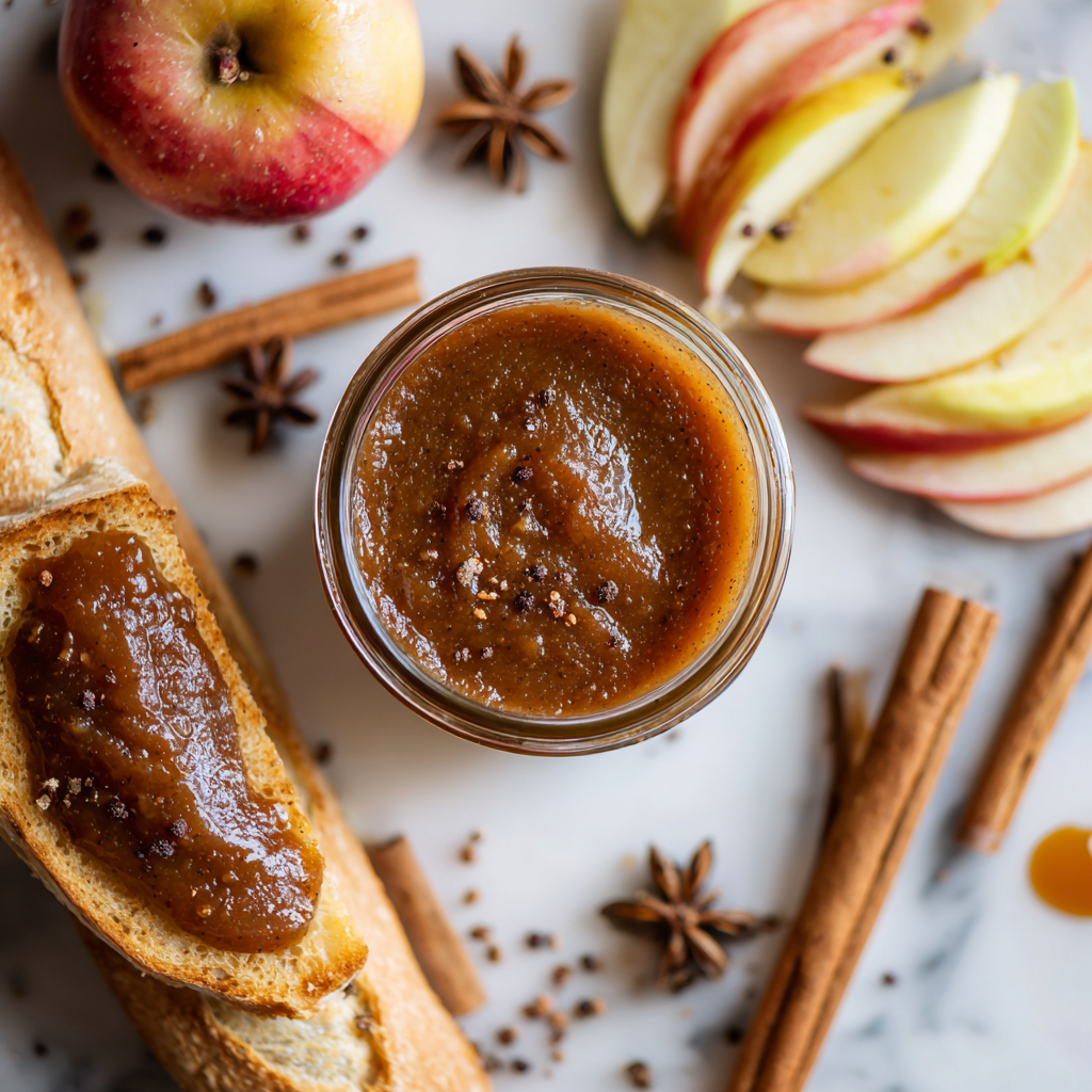 Delicious Homemade Apple Butter Recipe Homemade apple butter recipe made with spiced apples, perfect for spreading on toast and flavorful autumn desserts.