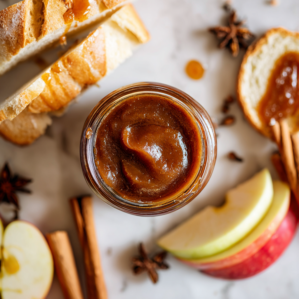 Delicious Homemade Apple Butter Recipe Homemade apple butter recipe made with spiced apples, perfect for spreading on toast and flavorful autumn desserts.