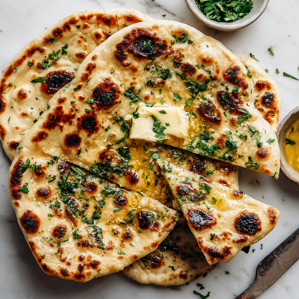Delicious Homemade Naan Bread Recipe Homemade naan bread recipe, fluffy and warm, perfect for pairing with curries or roasted vegetables.