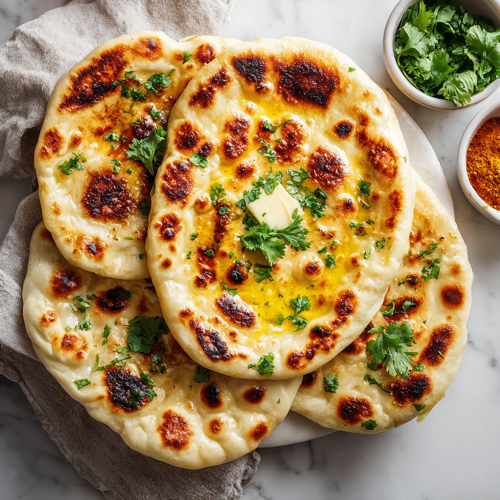 Delicious Homemade Naan Bread Recipe Homemade naan bread recipe, fluffy and warm, perfect for pairing with curries or roasted vegetables.