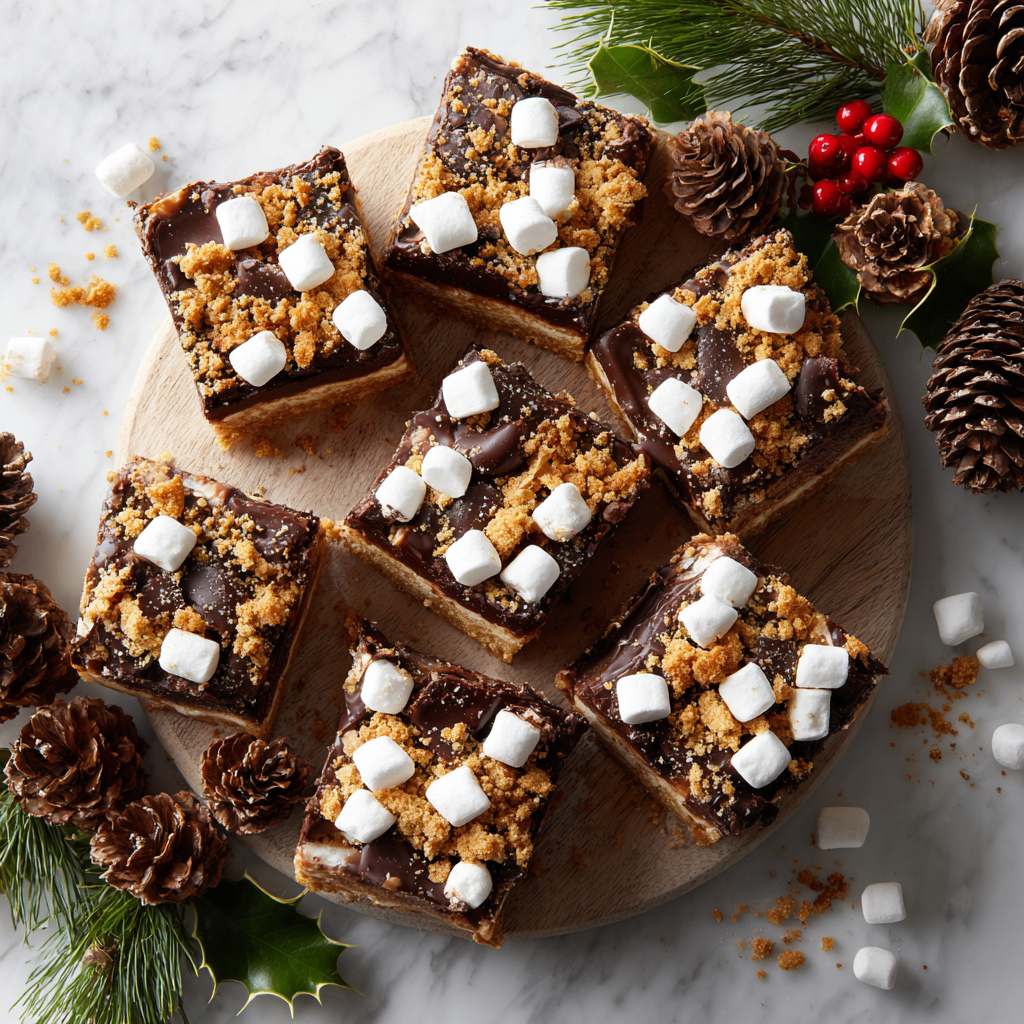 Delicious S'mores Bars for the Holidays Delicious S'mores Bars combining graham crackers, chocolate, and marshmallows, ideal for holiday treats and gatherings.