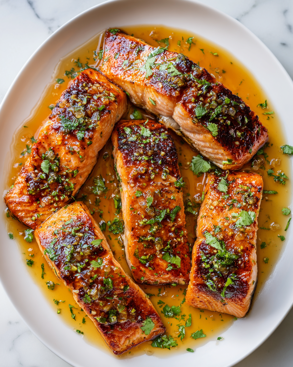 Honey-Glazed Salmon with Browned Butter Lime Sauce Honey-Glazed Salmon fillets seared to perfection with a rich Butter Lime Sauce, perfect for festive occasions and weeknight dinners.