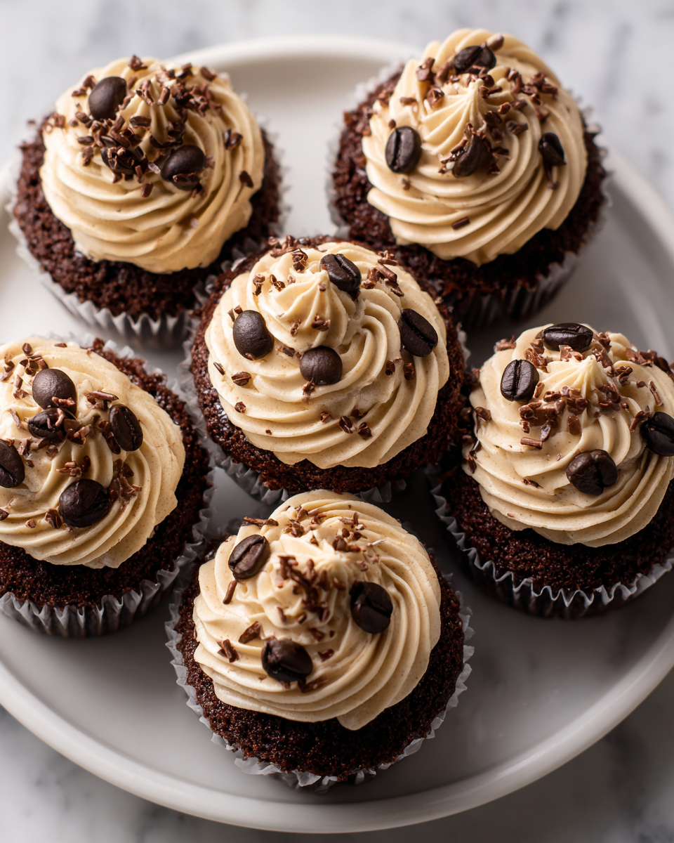 Indulgent Cappuccino Chocolate Cupcakes Delicious cappuccino chocolate cupcakes with creamy frosting