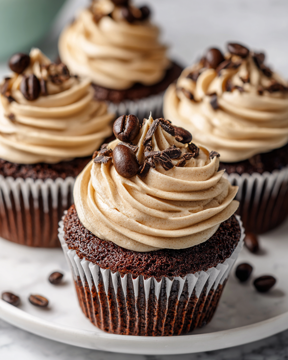 Indulgent Cappuccino Chocolate Cupcakes Delicious cappuccino chocolate cupcakes with creamy frosting