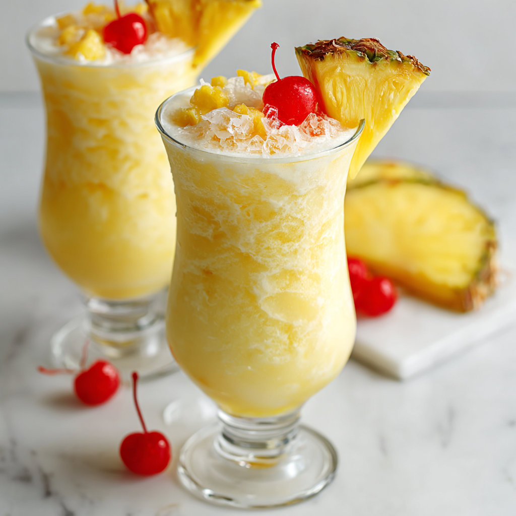 Refreshing Pina Colada Made Easy Easy Pina Colada recipe featuring coconut cream and fresh pineapple, perfect for summer cocktails and festive celebrations.