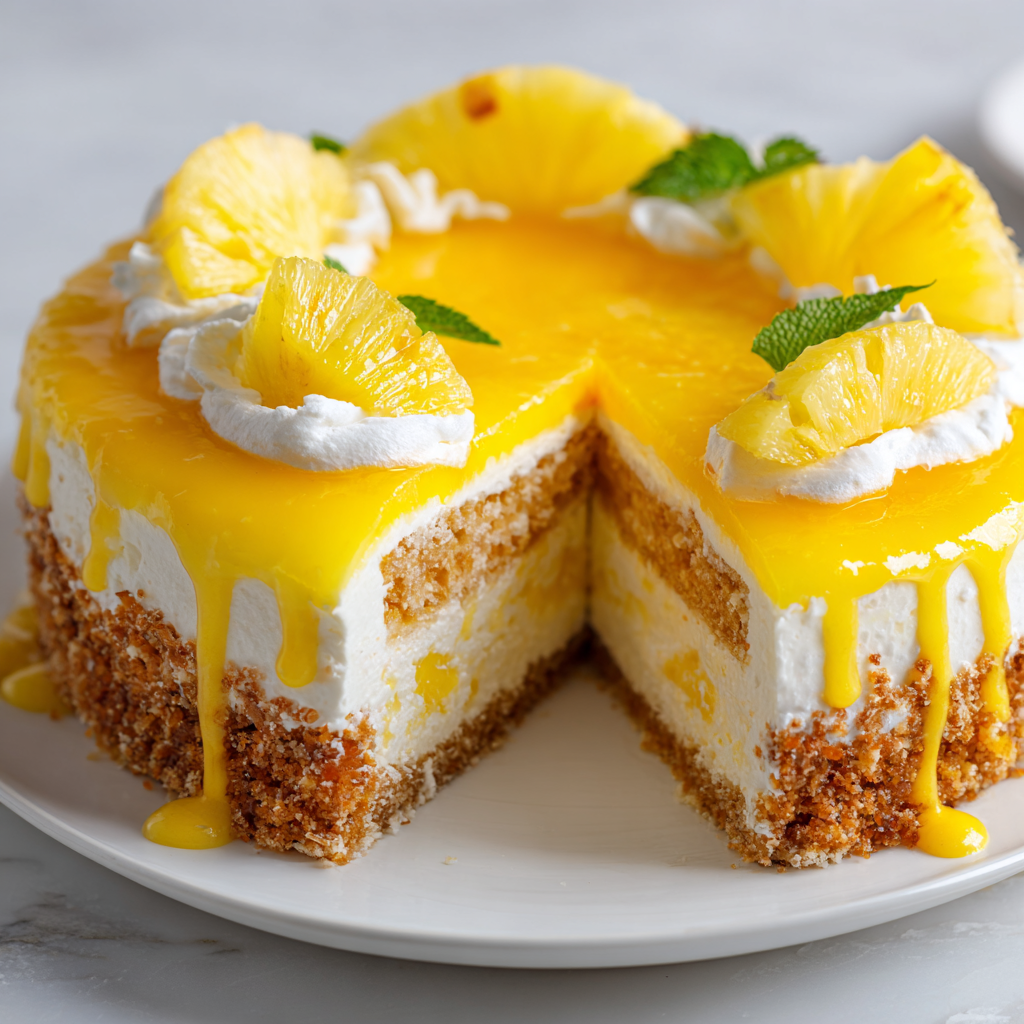 Delicious Pineapple Cheesecake Cake Recipe Delicious Pineapple Cheesecake Cake Recipe