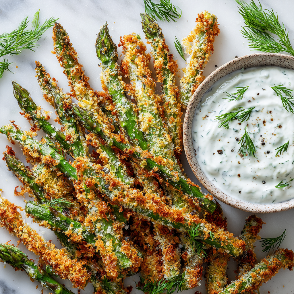 Crispy Parmesan Herb Asparagus Fries Crispy Parmesan Herb Asparagus Fries