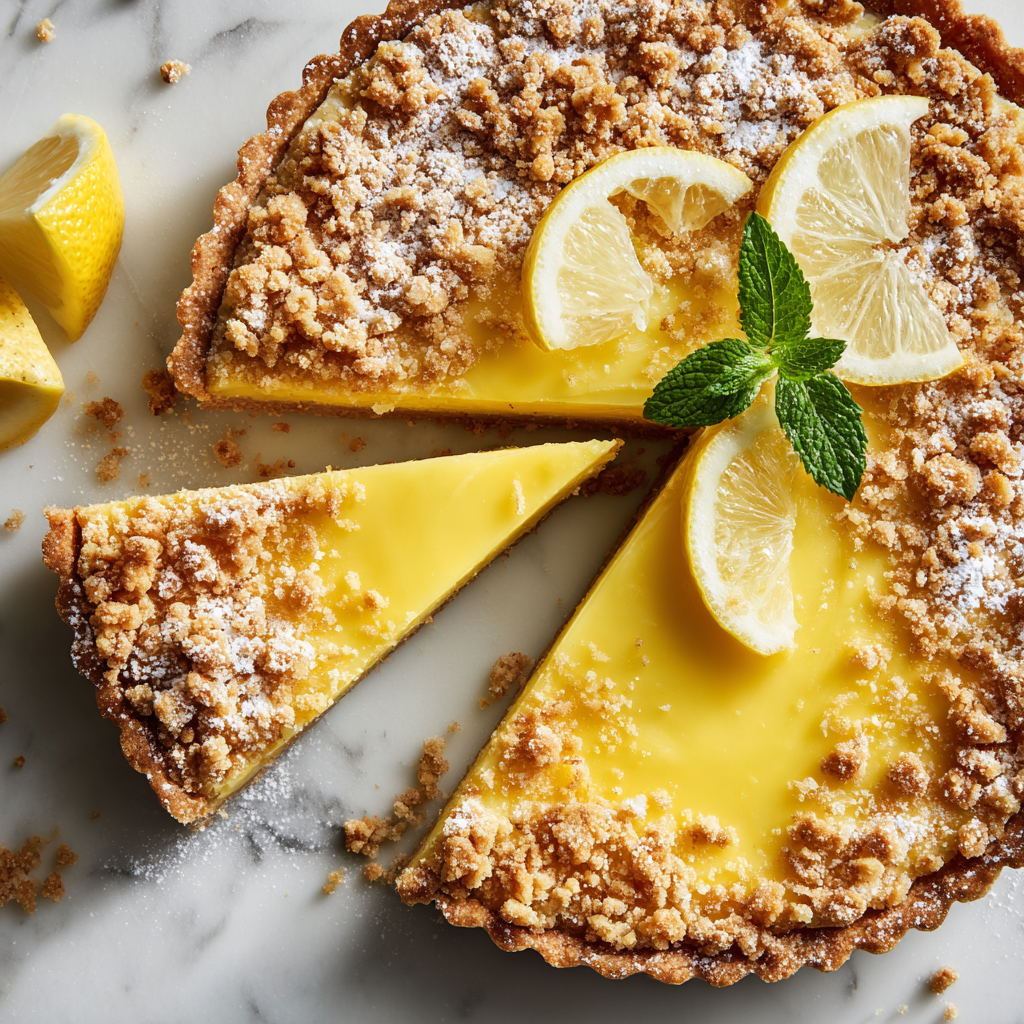 Delicious Lemon Tart with Buttery Shortbread Crust Delicious Lemon Tart with Buttery Shortbread Crust