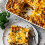 Hearty Beefy Sour Cream Noodle Bake Creamy Beefy Sour Cream Noodle Bake, a hearty casserole perfect for fall gatherings, easy to prepare, and full of nostalgic flavors.