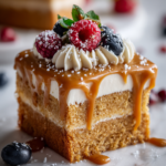 Creamy caramel cake with rich flavors and silky frosting, perfect for holiday gatherings and dessert lovers.