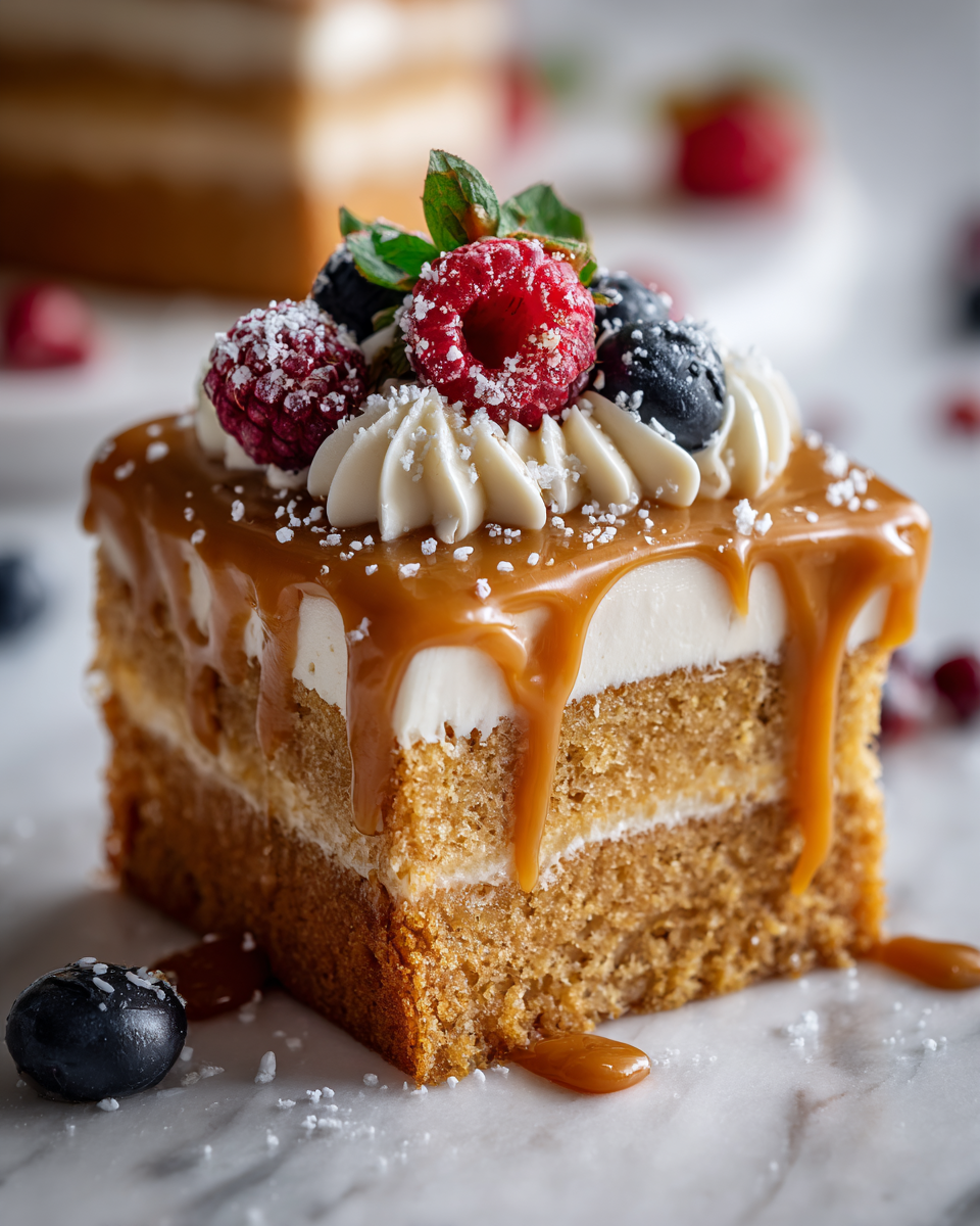Creamy caramel cake with rich flavors and silky frosting, perfect for holiday gatherings and dessert lovers.