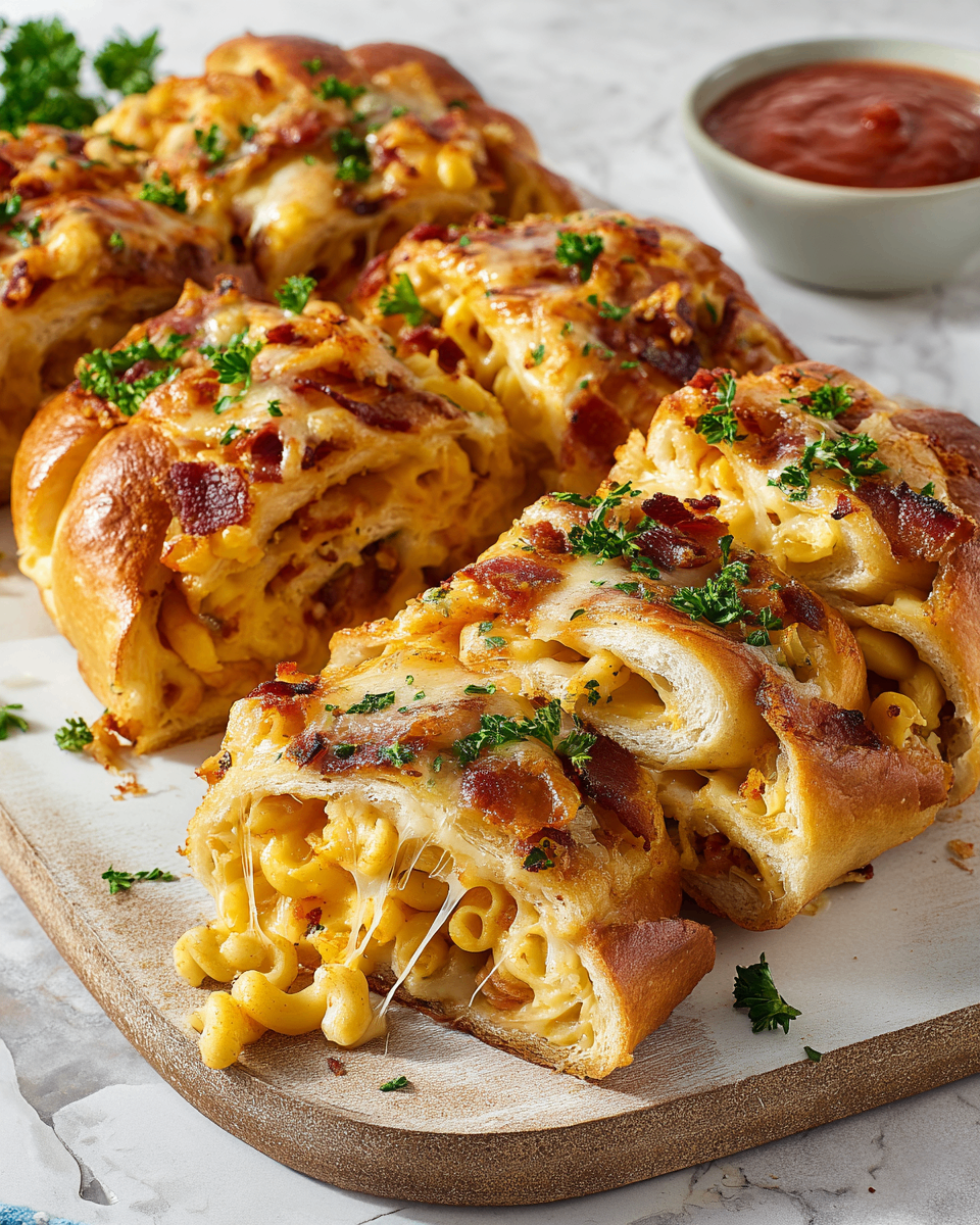 Mac & Cheese Bacon Burger Rolls for Cozy Gatherings