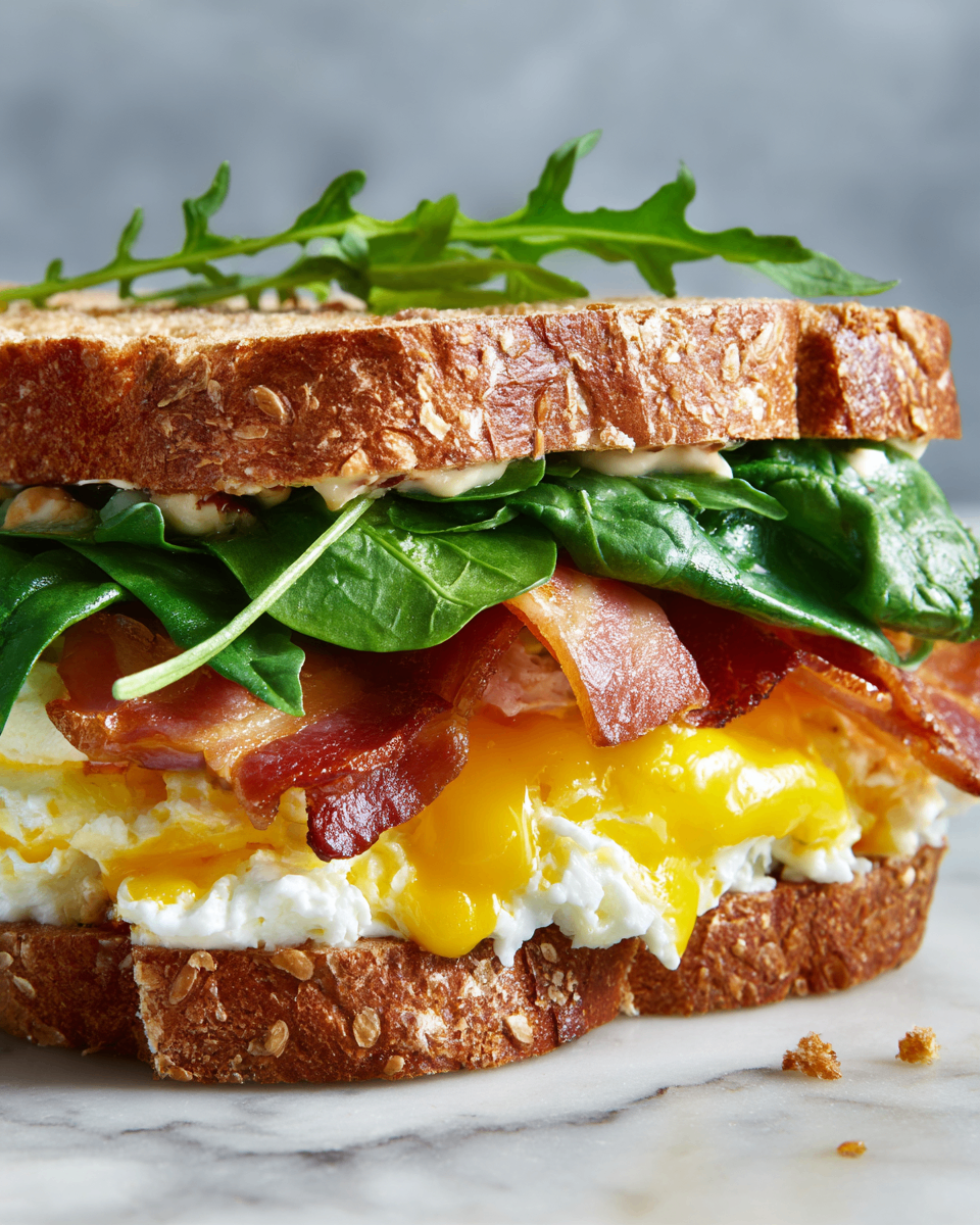Quick Egg White, Turkey Bacon & Cheese Sandwich Quick Egg White, Turkey Bacon & Cheese Sandwich