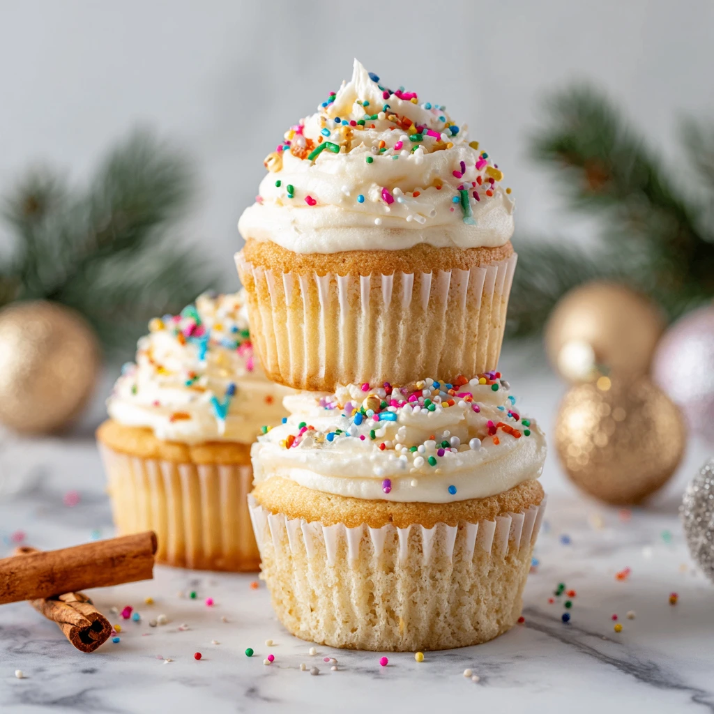 Delightfully Fluffy Vanilla Cupcakes for the Holidays Delightfully Fluffy Vanilla Cupcakes for the Holidays