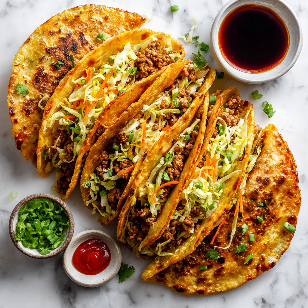 Savory Egg Roll Tacos for the Holidays