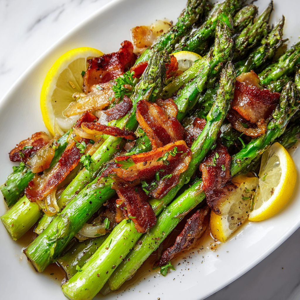 Sautéed Garlic Asparagus with Bacon Sautéed Garlic Asparagus with Bacon