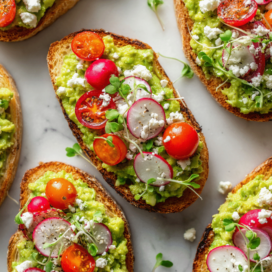 Quick and Easy Avocado Toast Recipe Quick and easy avocado toast recipe topped with cherry tomatoes and feta, perfect for brunch, packed with nutrients and healthy fats.
