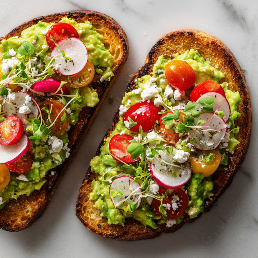 Quick and Easy Avocado Toast Recipe Quick and easy avocado toast recipe topped with cherry tomatoes and feta, perfect for brunch, packed with nutrients and healthy fats.