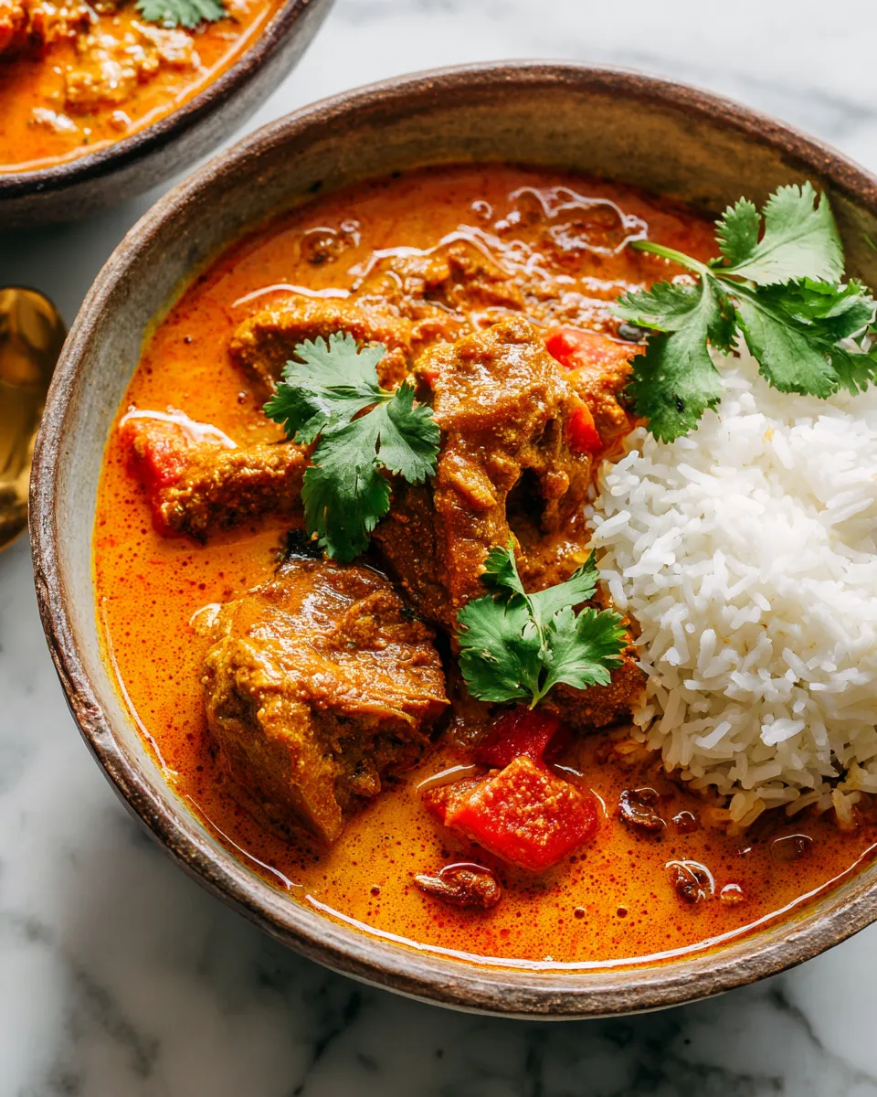 Delicious Slow Cooker Chicken Curry with aromatic spices, perfect for cozy dinners. Enjoy over rice or with naan for a heartwarming meal.