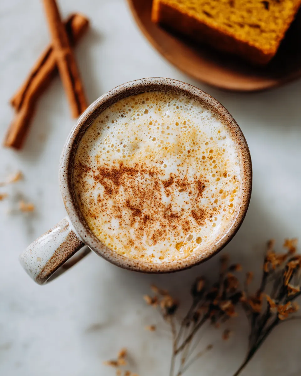 Delicious oat milk honey latte made with brewed coffee and warm oat milk, perfect for cozy autumn afternoons. Homemade festive latte drink.
