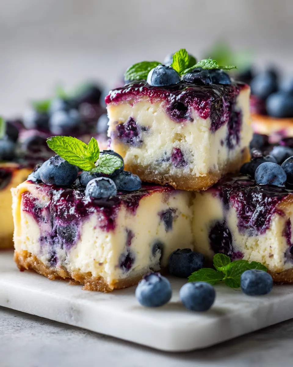 Delicious lemon blueberry cheesecake with creamy filling and vibrant blueberry topping, perfect dessert for holidays and gatherings.