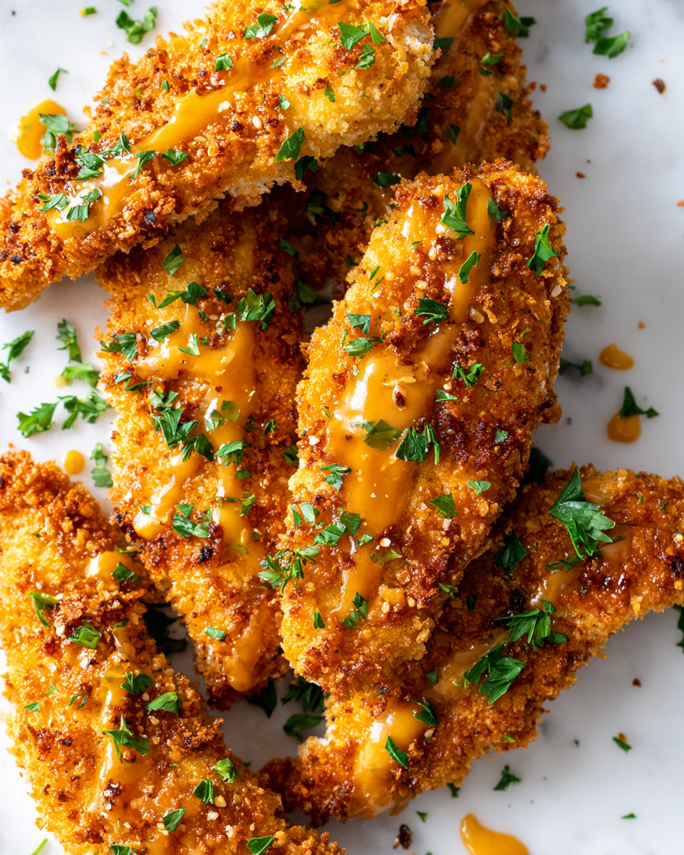 Crispy baked chicken tenders marinated in buttermilk with crunchy Panko coating, perfect for any occasion.
