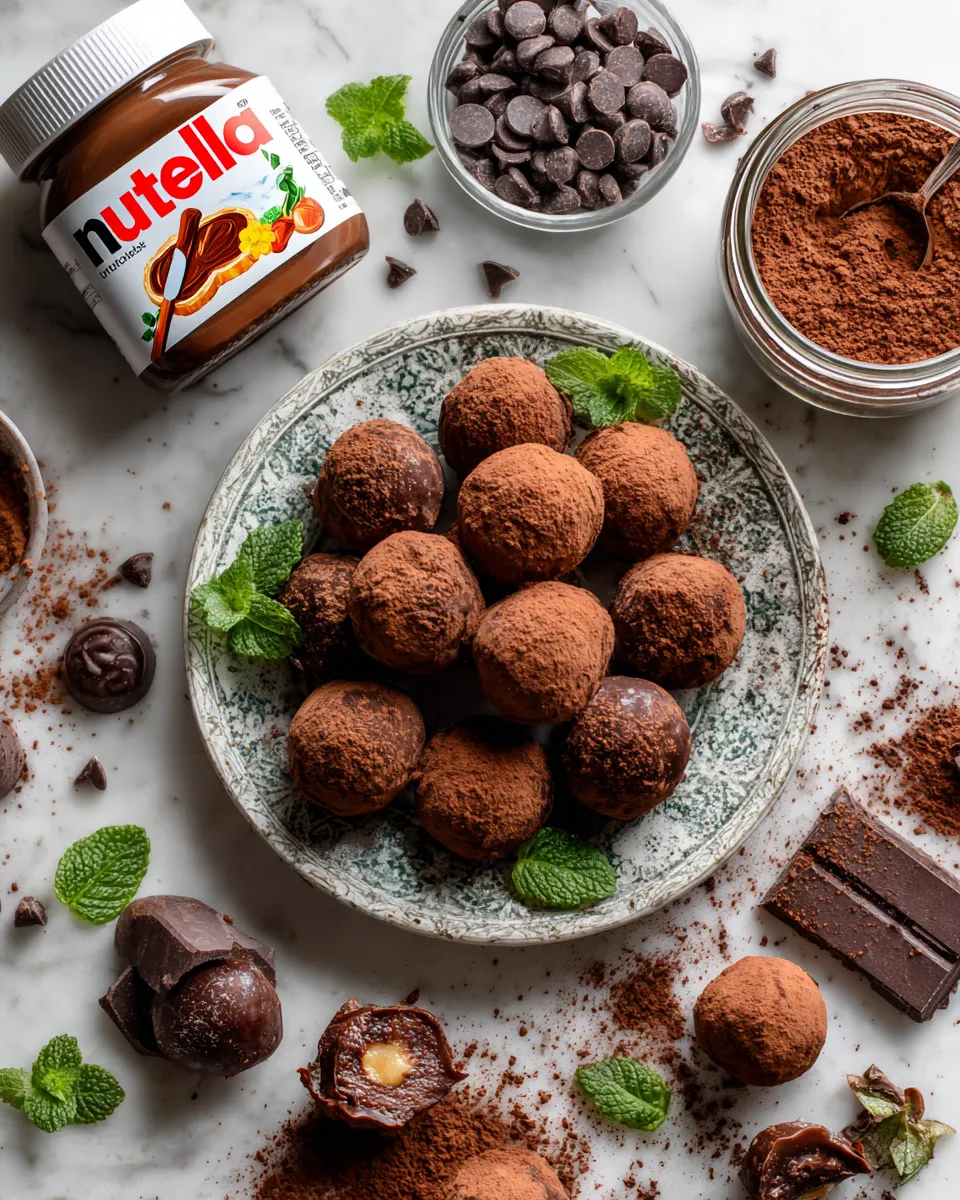 Indulge in creamy Nutella truffles, a no-bake holiday treat, perfect for gifting and festive gatherings. Easy to make and delightful!