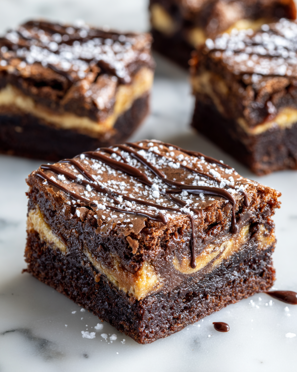 Decadent Peanut Butter-Stuffed Brownies Peanut Butter-Stuffed Brownies combining rich chocolate and creamy peanut butter for a delicious dessert