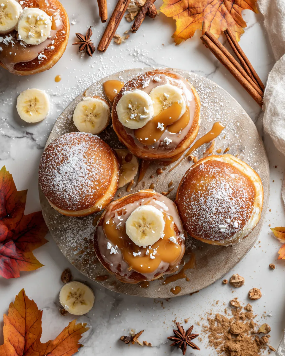 Banana Pudding Donuts with warm, cozy flavors perfect for fall gatherings and celebrations