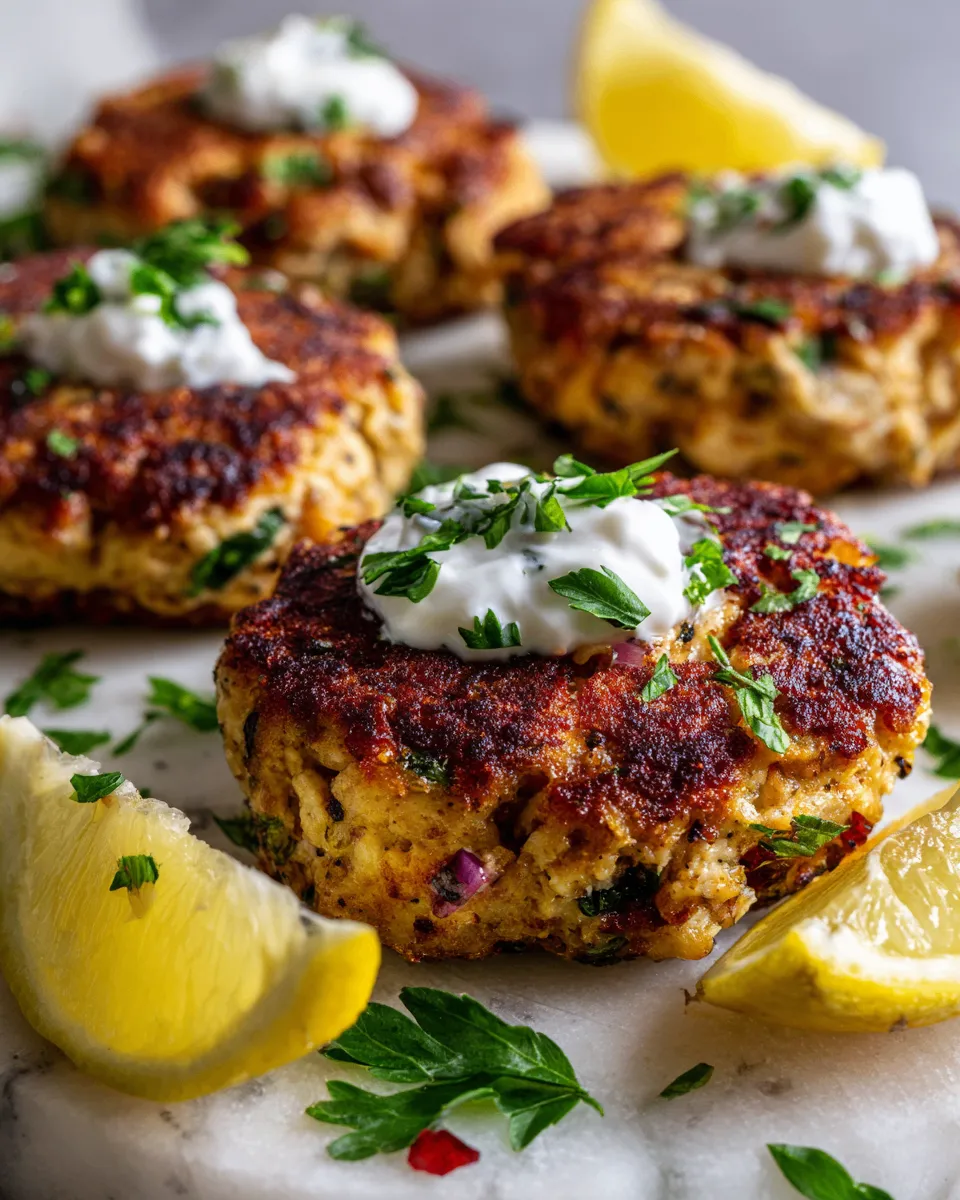 Mediterranean chicken patties with herbs and feta, quick recipe for delicious chicken dinner
