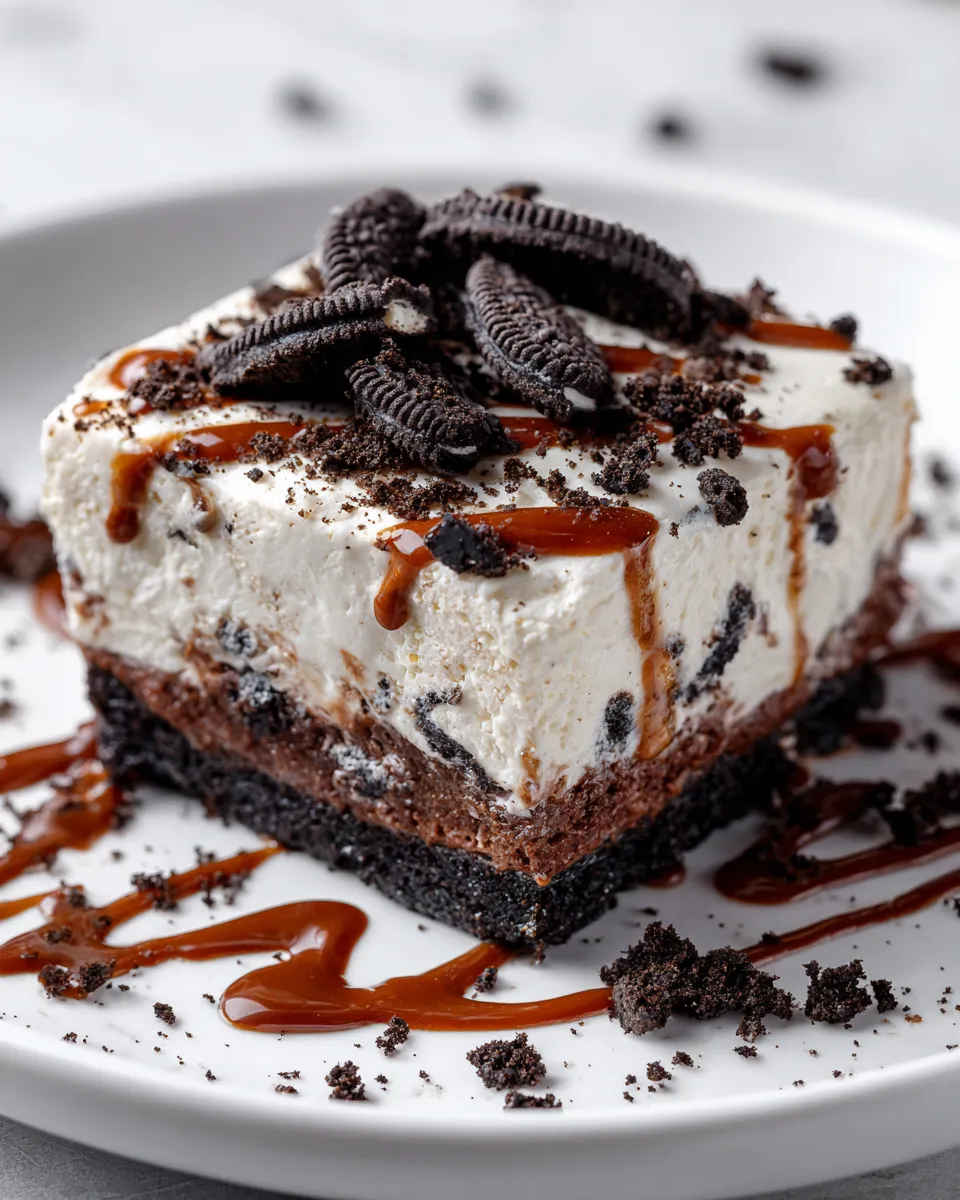 Delicious Oreo Dirt Pie topped with gummy worms, a perfect no-bake dessert for holiday gatherings, made with crushed Oreos and cream cheese.