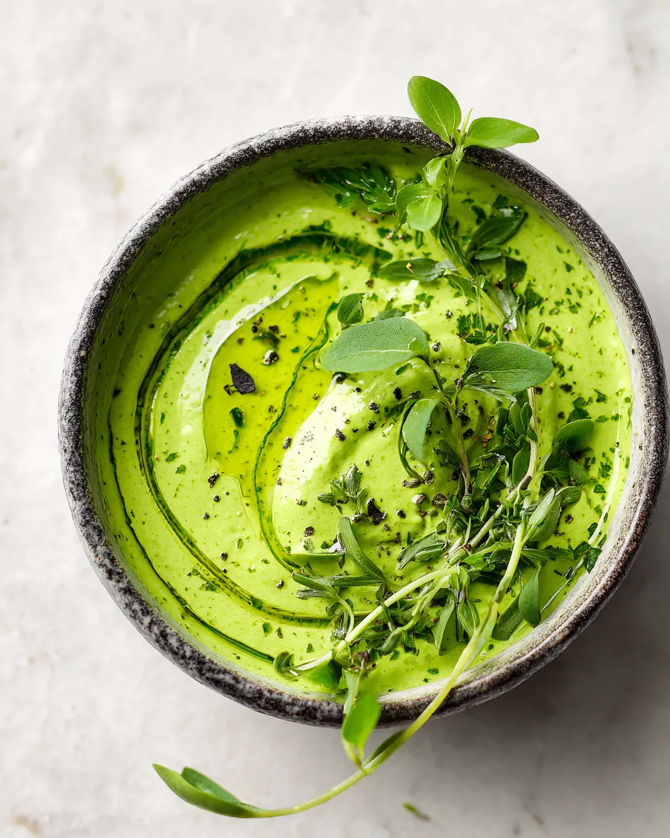 5-Minute Magic Green Sauce made with fresh herbs and zesty lemon, perfect for drizzling over grilled meats and vegetables. Easy and versatile.