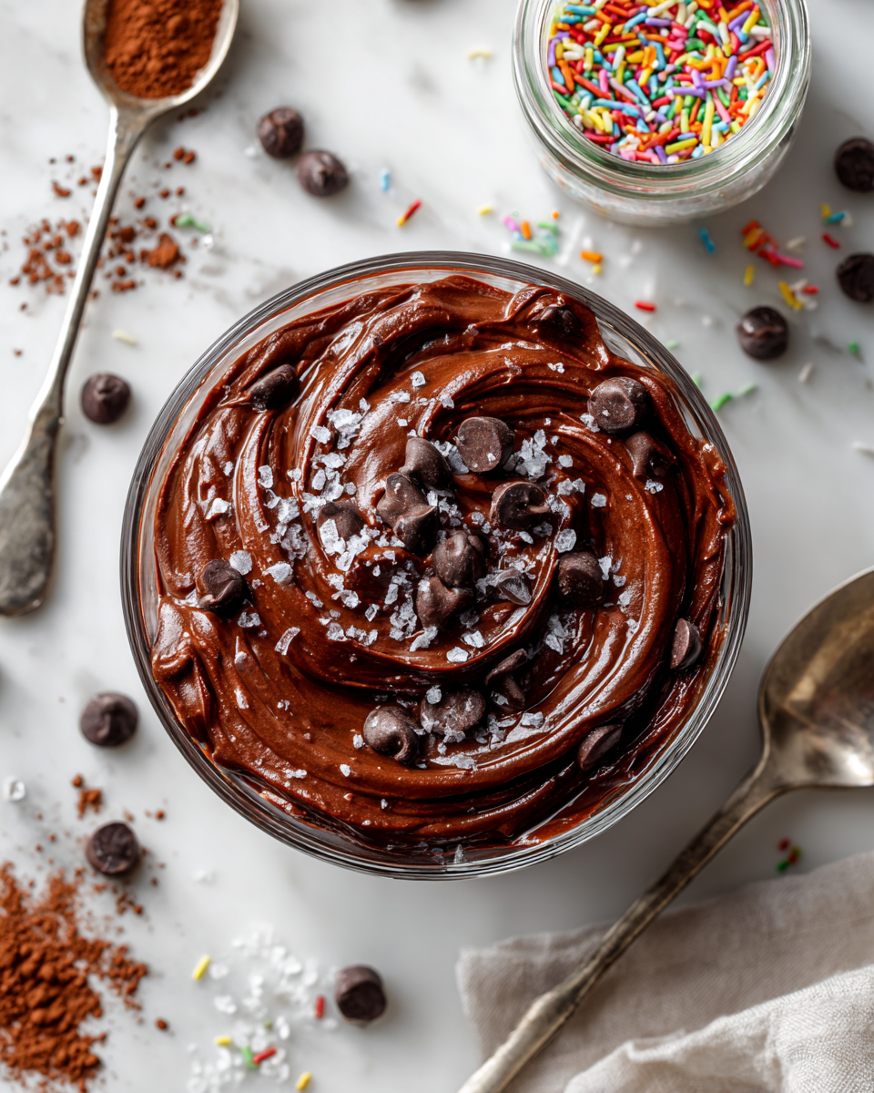 Delicious edible brownie batter recipe safe to eat raw, perfect for indulging during the holidays with rich chocolate flavors.