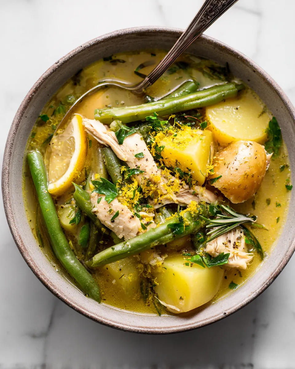 Delicious Lemon Rosemary Chicken Soup with bright flavors and comforting essence, perfect for autumn evenings.
