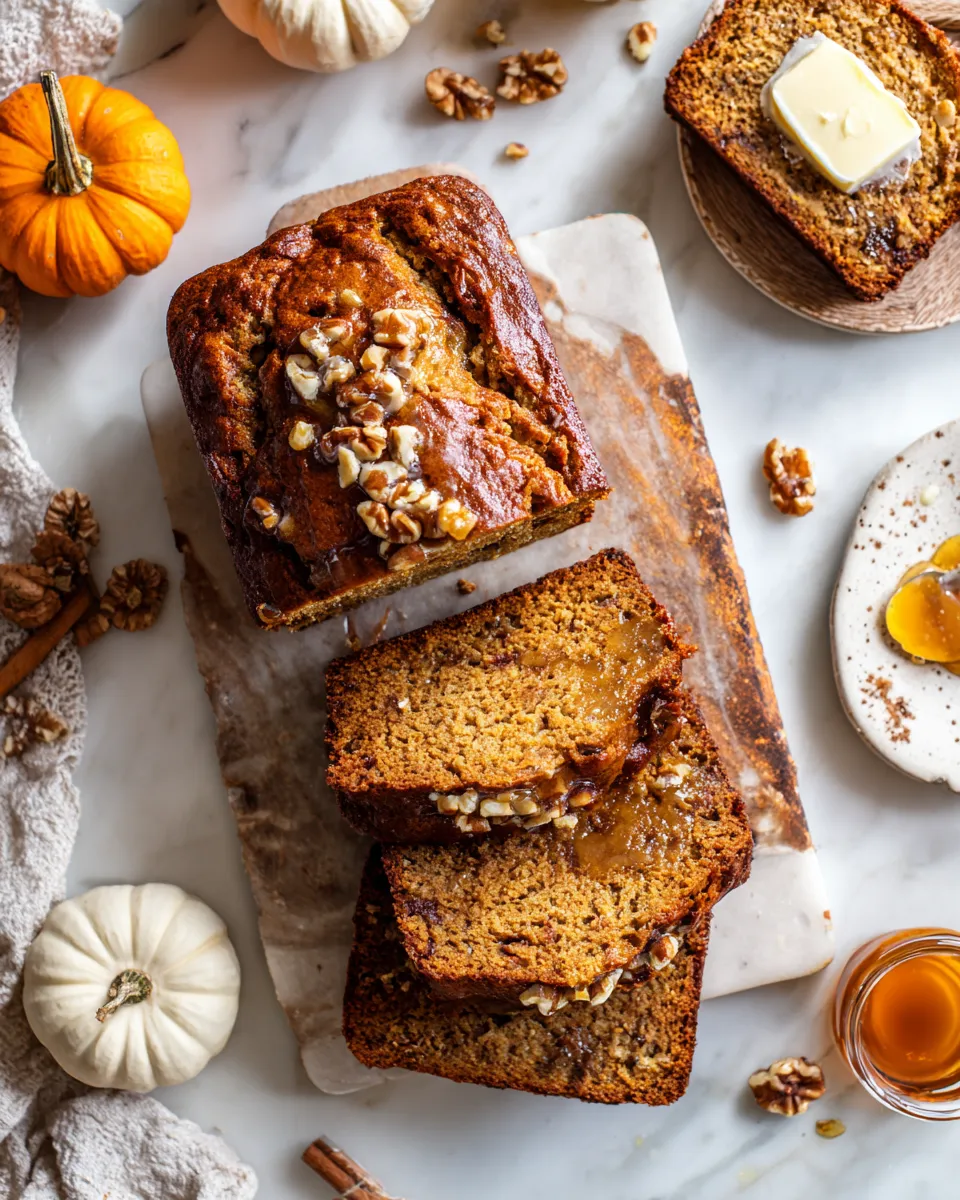 Moist peanut butter banana bread perfect for holiday gatherings, made with ripe bananas and creamy peanut butter. Easy recipe for baking lovers.