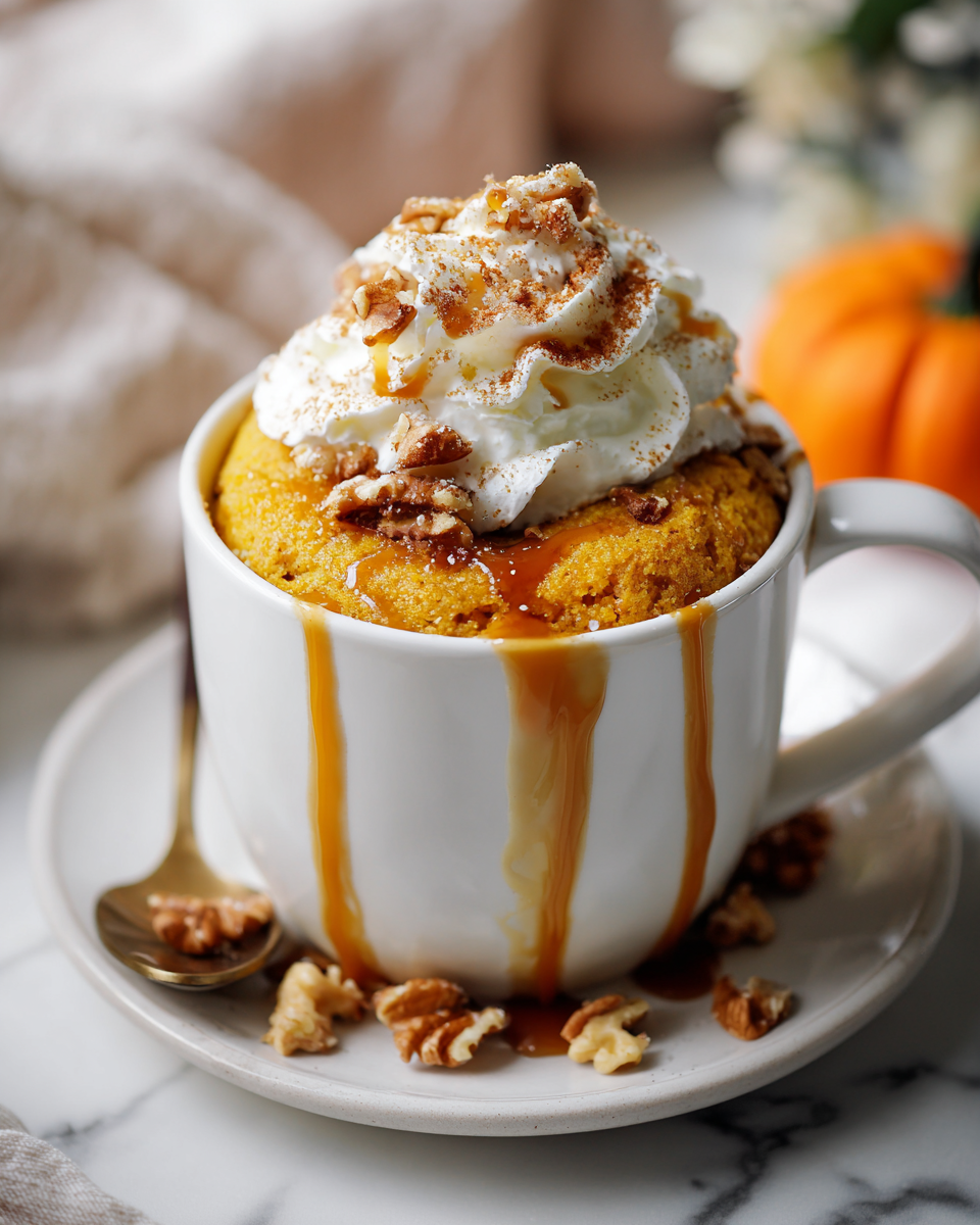 Quick and Easy Pumpkin Mug Cake Enjoy a warm pumpkin mug cake, a quick and cozy dessert capturing fall's flavors, perfect for one serving or a sweet treat in minutes.