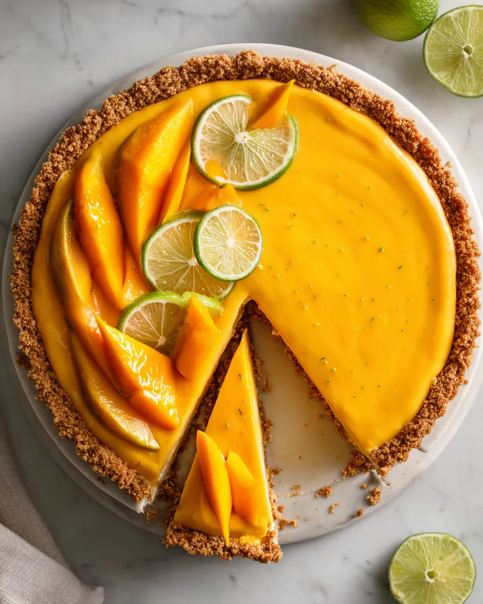 Refreshing Mango Key Lime Pie Recipe Delicious Mango Key Lime Pie with a buttery crust and whipped cream