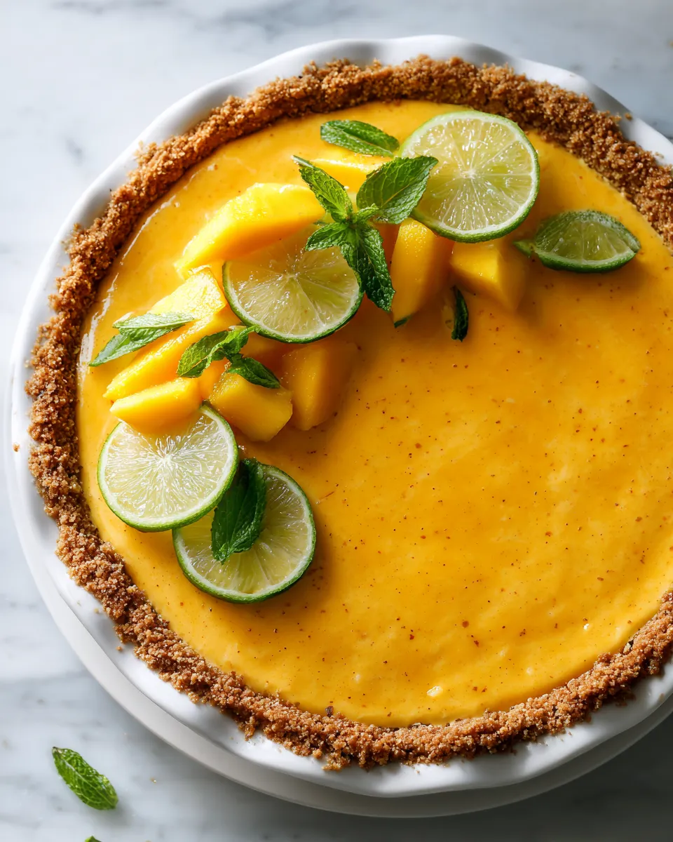 Refreshing Mango Key Lime Pie Recipe Delicious Mango Key Lime Pie with a buttery crust and whipped cream