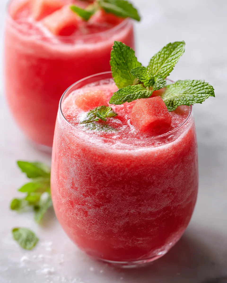 Refreshing watermelon slushie with lime - a perfect summer drink recipe