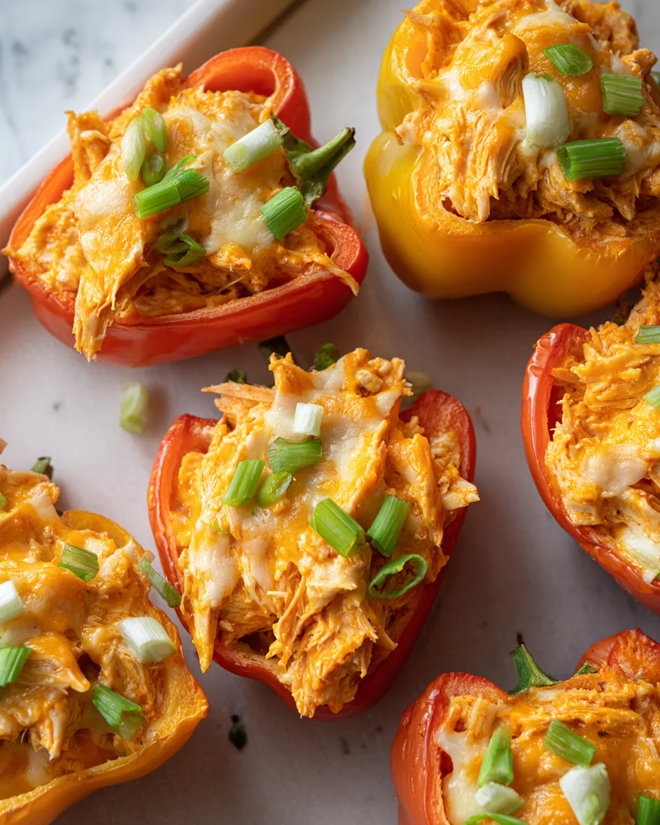 Satisfying Buffalo Chicken Stuffed Peppers Buffalo Chicken Stuffed Peppers filled with creamy chicken and cheese, perfect for a cozy meal or holiday appetizer