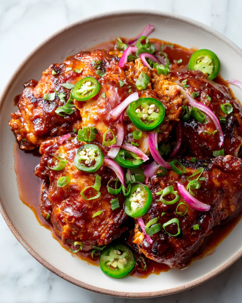 Delicious crockpot BBQ chicken prepared with tender chicken breasts and zesty BBQ sauce.