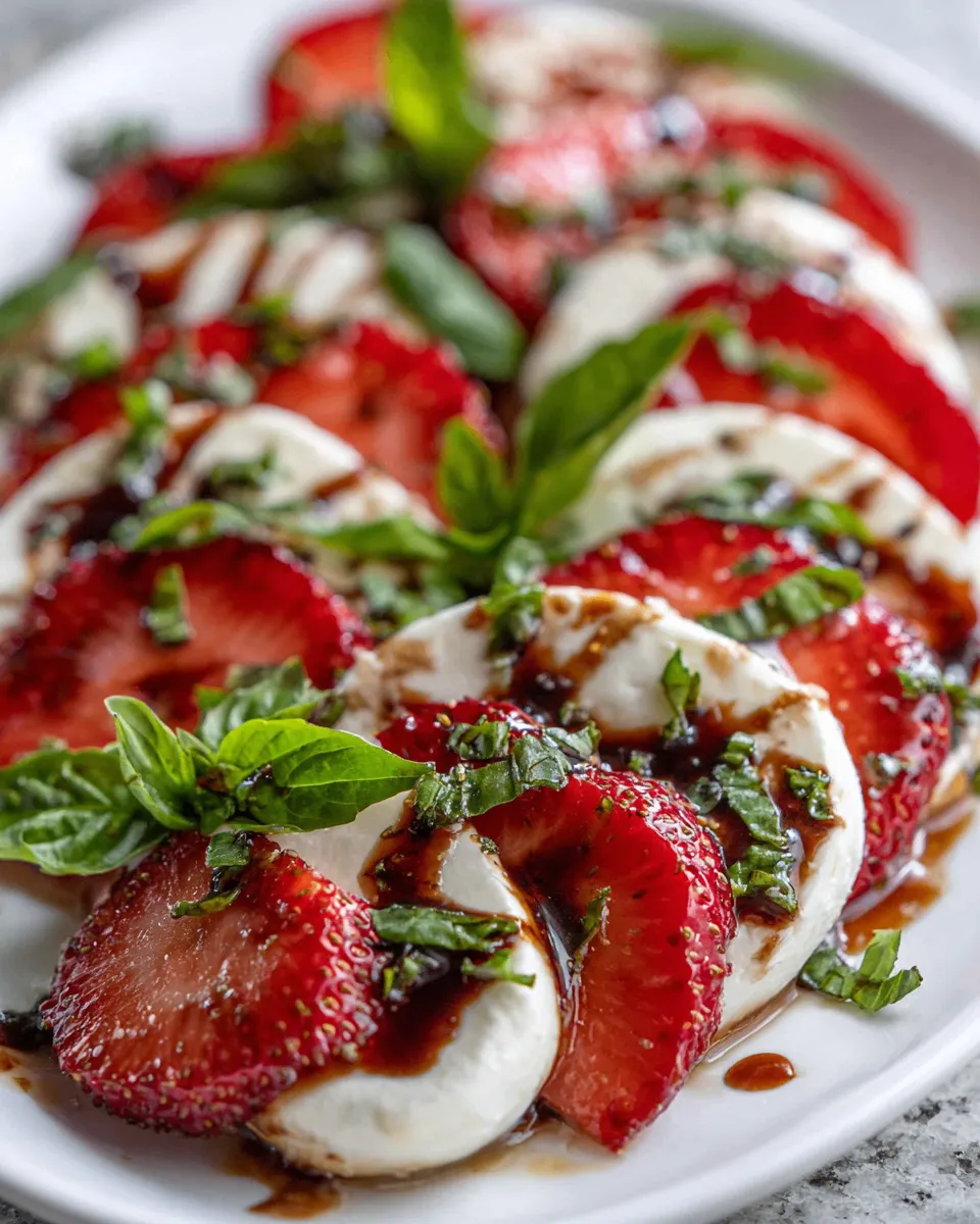 Vibrant Balsamic Strawberry Caprese Salad