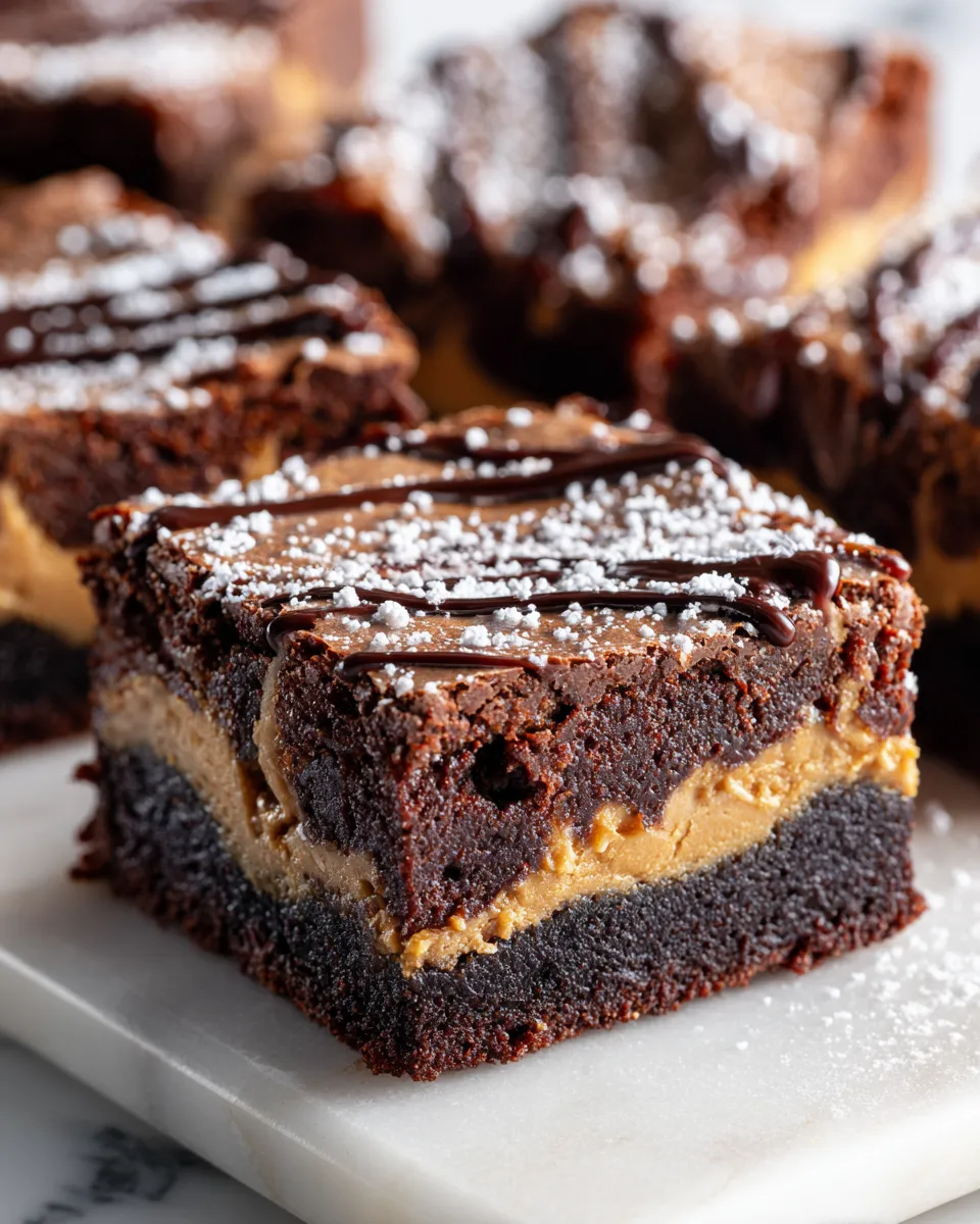 Decadent Peanut Butter-Stuffed Brownies